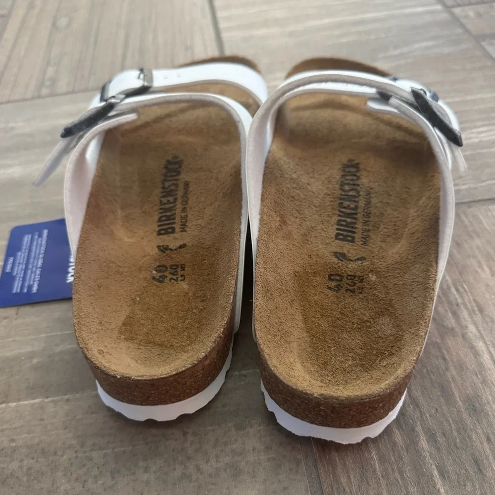 New Birkenstock Arizona sandals in white Women’s size 9 - Picture 6 of 11